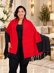Two-Sided Shawl with Pockets - 4
