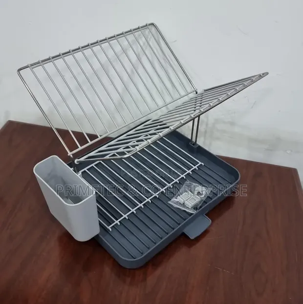 2-Tier Self-Draining Dish Drainer Rack - 1