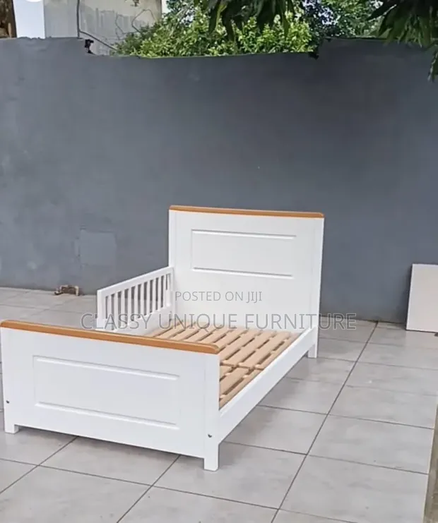 3x6 Wooden Bed Frame with Safety Rail - 1