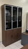 Boss Office Products Kabati la Ofisi la Mbao lenye Milango ya Kioo - Brown - 4