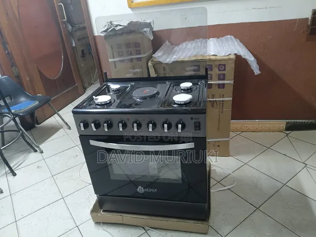 Nunix 60x80 5-Burner Standing Cooker with Electric Oven - 1