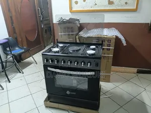 Nunix Cooker ya Freestanding 60x80cm - 4 Gas + 1 Umeme