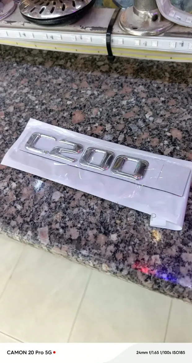 Nembo ya Mercedes C200 Shiny Chrome 3D ABS - 1