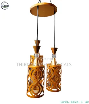 Mwanga wa Chandelier wa Kifurushi cha Dhahabu cha 3-in-1
