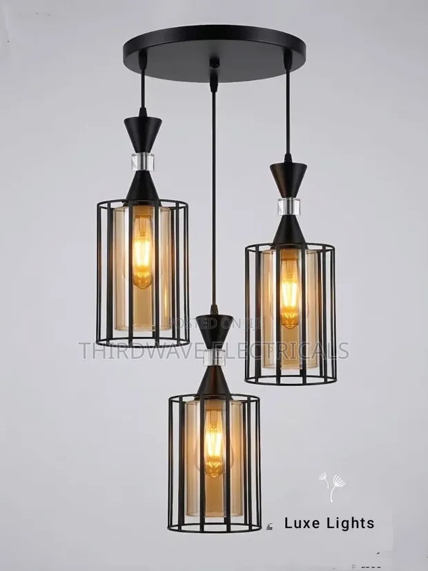 3-in-1 Triple Pendant Light Chandelier - 1