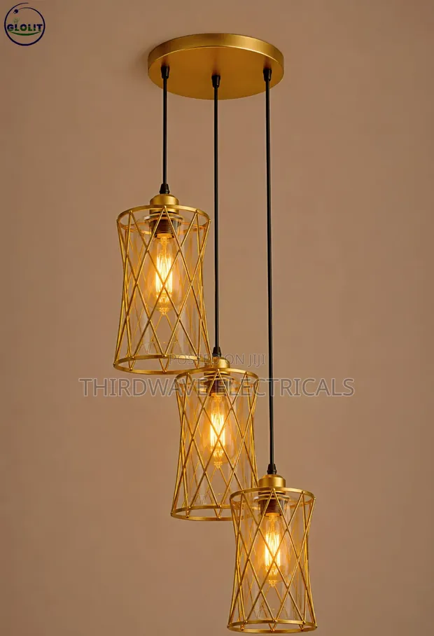 Taa ya Chandelier ya Kundi la Jiometri 3-in-1 - 1