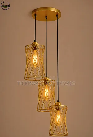 Taa ya Chandelier ya Kundi la Jiometri 3-in-1