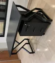 Kikao Nyeusi cha Ofisi chenye Kabati la Simu la Droo 3 - 5