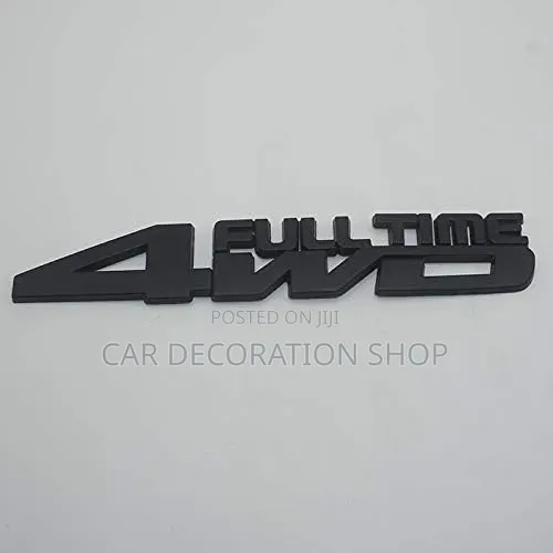 Stika za Mapambo za Mwili 3D Metal 4WD Nyeusi Matte - 1