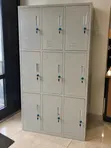 9-Door Metallic Locker Cabinet - Steel Staff Storage - 5