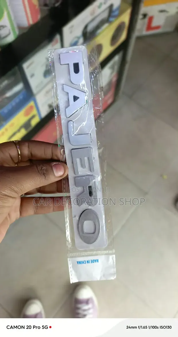 Mitsubishi Pajero 3D Silver Letterlogo Emblem Badge Sticker - 1