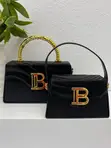 Stylish Beige 'B' 2-in-1 Handbag - 1