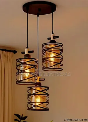 Mwanga wa Kisasa wa Viwandani wa Spiral Cage Wenye Nuru 3