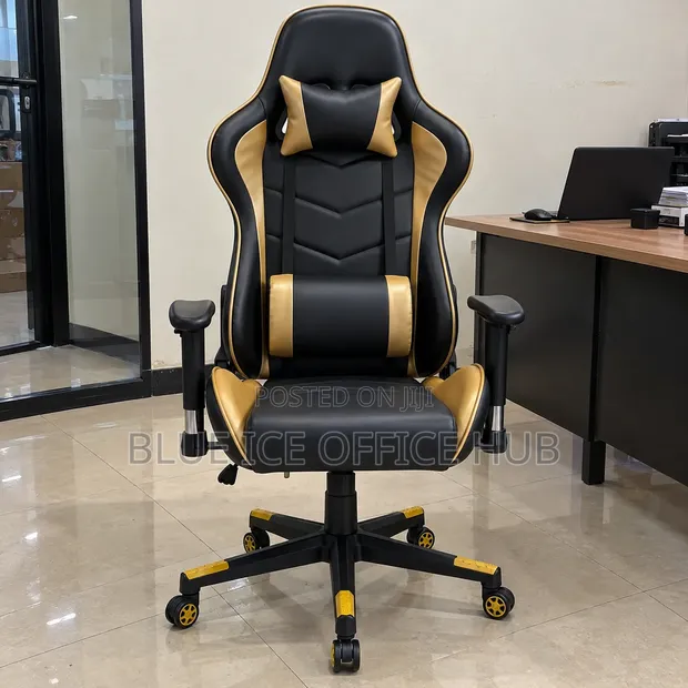 Black and Gold Gaming Chair - High Back Computer & Office Chair - 1