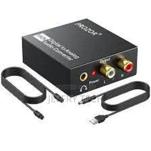 Digital to Analog Audio Converter - Coaxial/Toslink to RCA - 1