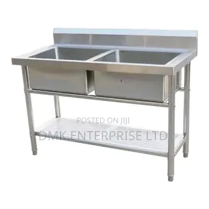 Sink ya Chuma cha Kutuo ya Biashara yenye Mibakuli Miwili Mpya