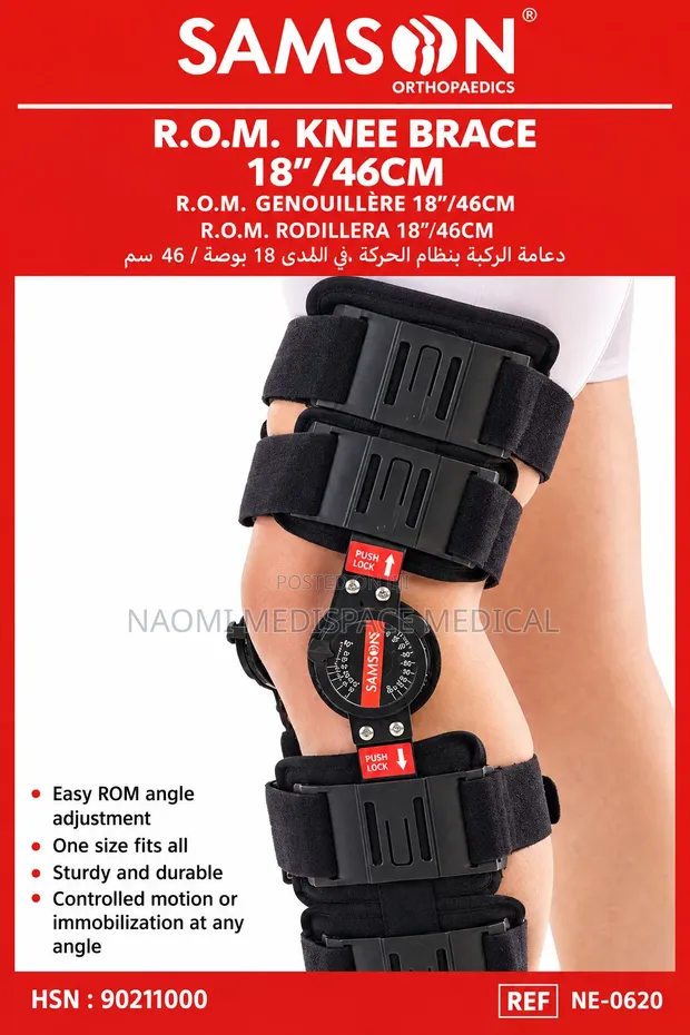 Universal Knee Brace with ROM Hinges - 1