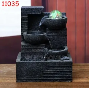 Tranquil Cascade LED Fountain ya Mezani