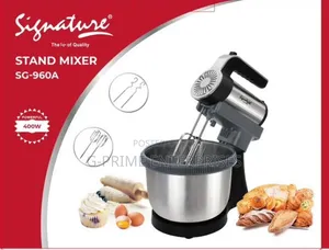 Signature Housewares Stand Mixer - 4L, 5 Kasi, Nyeusi