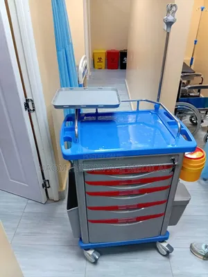 ABS Spacious Emergency Crash Cart with Wheels