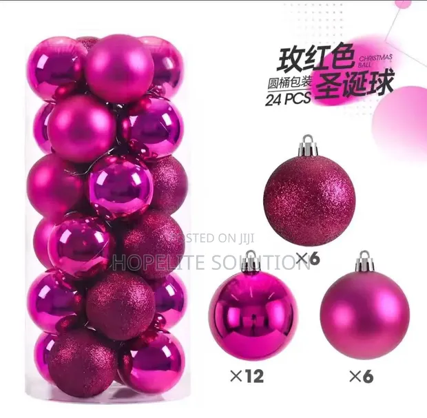 Christmas Decor Balls (24pcs, 6cm) - 1