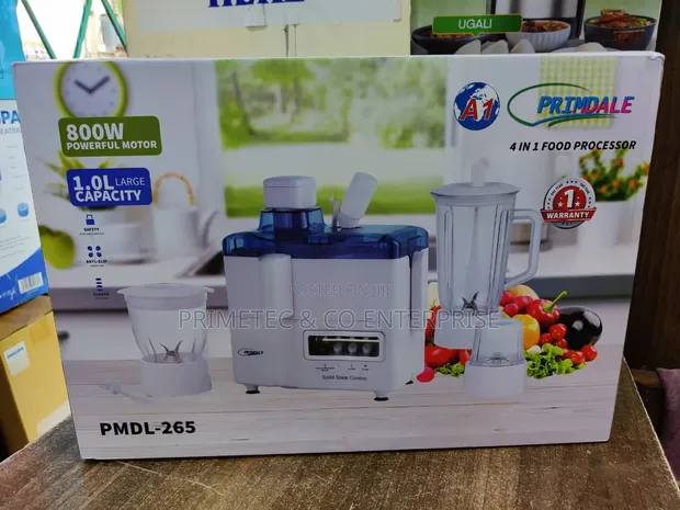 Primdale 4-in-1 Food Processor, Juicer, Blender, Grinder, Chopper - 1