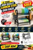 2/3 Tier Ubora wa Juu Carbon Steel Dish Rack - 1