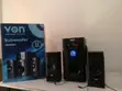 VON 2.1 Subwoofer Speaker - 116W RMS, Bluetooth, USB/SD, FM Radio - 1