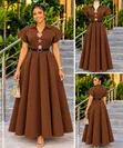 Short Sleeved Maxi Dress - 2