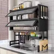 Double Layer Over Sink Rack with Acrylic Cover - 1