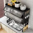 Double Layer Over Sink Rack with Acrylic Cover - 2