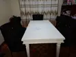 High Quality White Dining Table with 6 Black Seats - 1