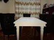 High Quality White Dining Table with 6 Black Seats - 2