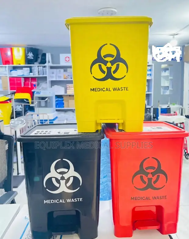 Biohazard 30L Pedal Bins Zenye Rangi - Taka za Kimatibabu - 1