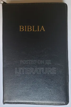 Swahili Holy Bible - Black Leather-Look Zipper Cover