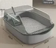 Open Top Cat Litter Box + Free Scoop - 2