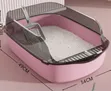 Open Top Cat Litter Box + Free Scoop - 3