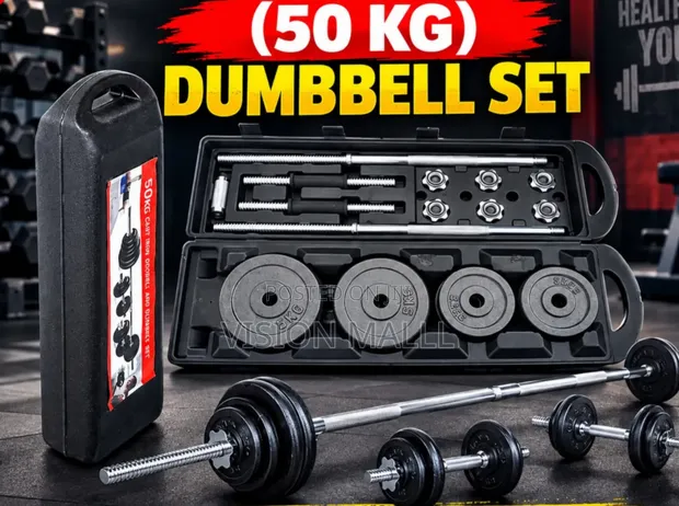 York 50kg Dumbbell Set - 1
