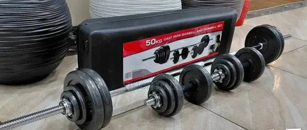 York 50kg Adjustable Dumbbell Set for Home Gym - 1