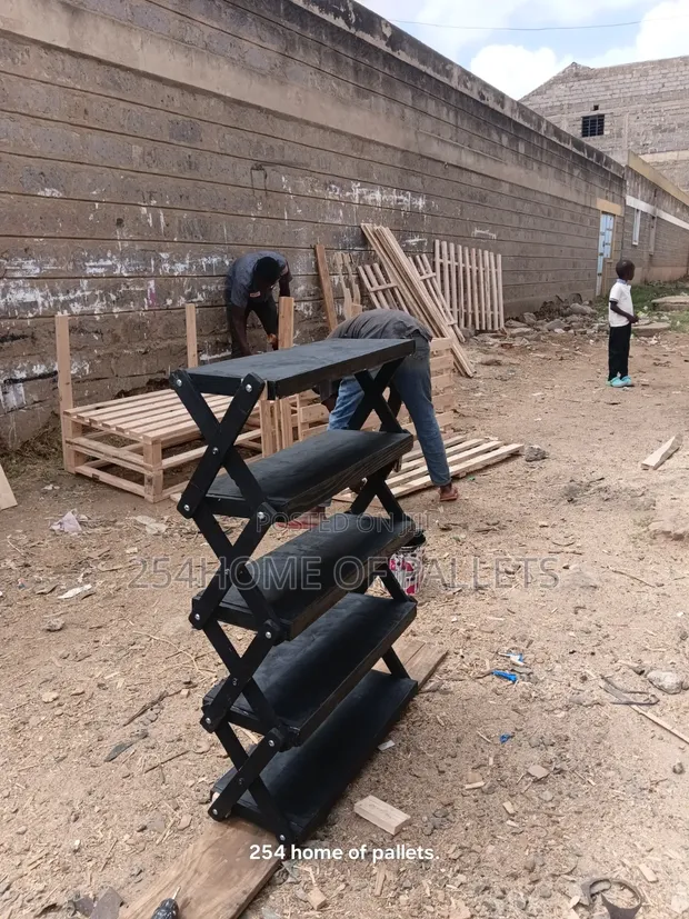 Kifaa cha Viatu cha Pallet Kinachokunjwa Nyeusi cha Jozi 15 - 1