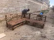 L-Shaped 7-Seater Pallet Seat - 2
