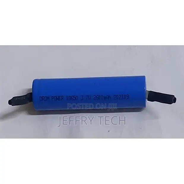 Betri ya Lithium-Ion 18650 3.7V 2600mAh na Solder Tab - 1