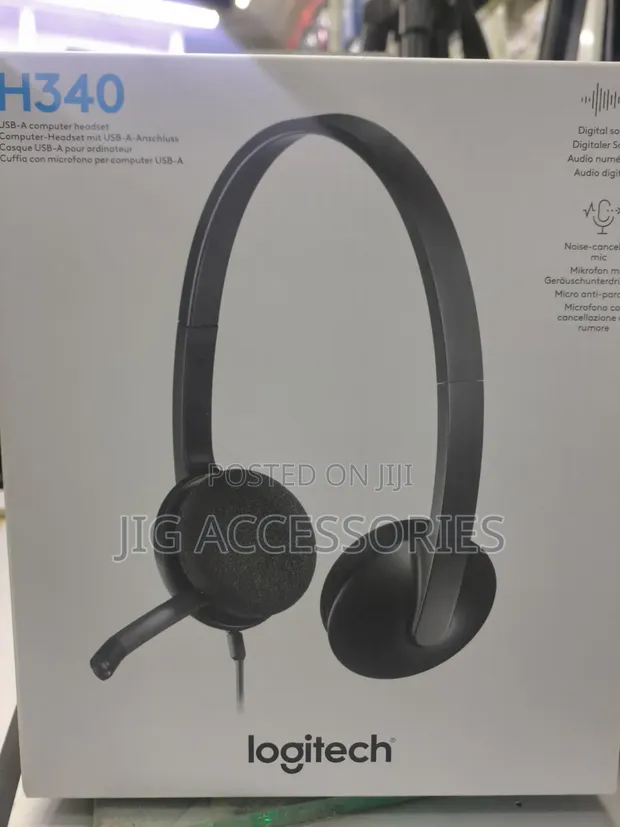 Logitech H-340 Wired Over-Ear Headphones - 1