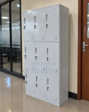 Kabati la Locker la Metali lenye Milango 9 - Uhifadhi wa Chuma Unaofungwa