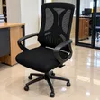 Kiti cha Ofisi cha Ergonomic cha Mesh chenye Urefu Unaoweza Kurekebishwa - Nyeusi - 3