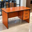 1.2M Brown Executive Office Desk with Lock - 1