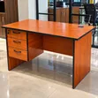 1.2M Brown Executive Office Desk with Lock - 3