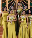 Olive Gold Bridesmaids Mermaid Dresses - 1