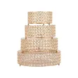 4-Piece Crystal Cake Stand Set with Iron Top - 2
