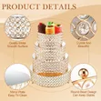 4-Piece Crystal Cake Stand Set with Iron Top - 4